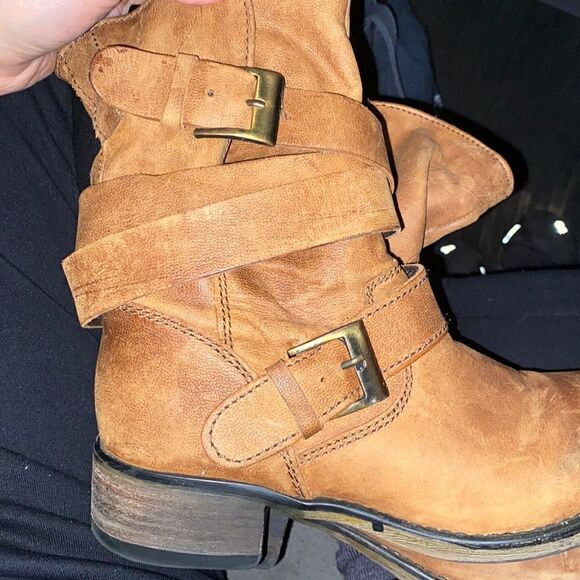 Steve Madden Leather Ankle Boots Size 6 - Picture 7 of 9